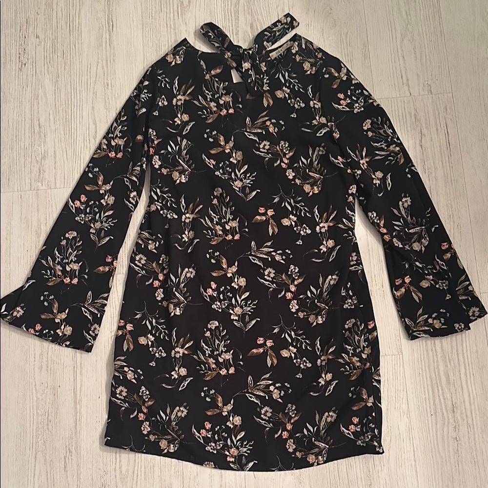 Dex Black Long Sleeve Dress